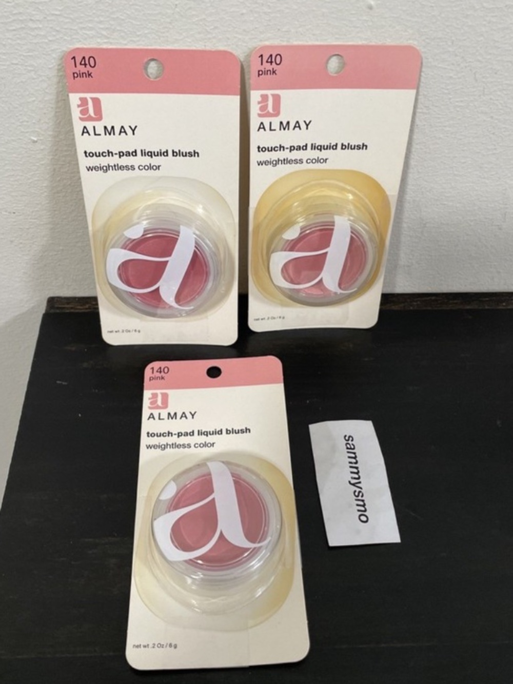 Almay Touch Pad Liquid Blush 140 Pink, x3
